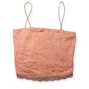 NWT Aeropostale Pink Seriously Soft Cropped Bungee Cami Tank Top Size Medium